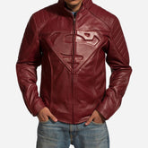 Superman Smallville Maroon Leather Jacket
